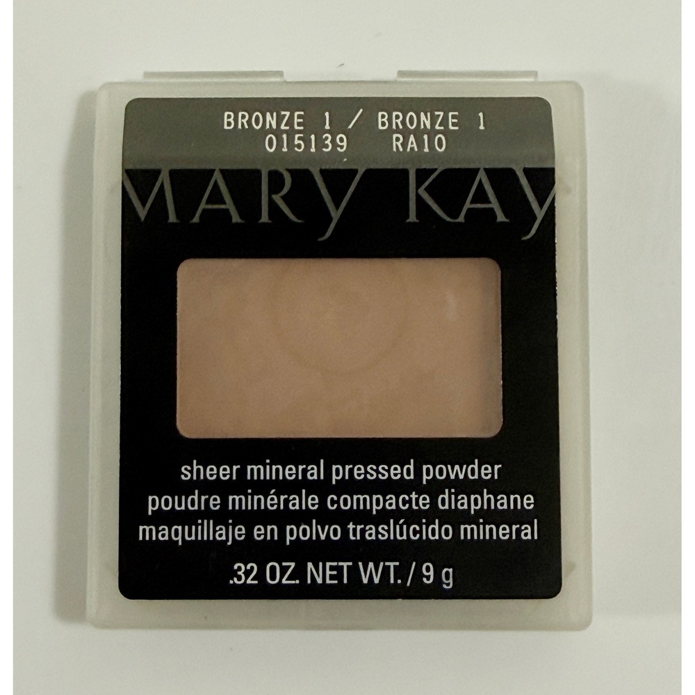 Mary Kay Sheer Mineral Pressed Powder Womens .32oz Bronze 1 Matte Makeup 015139